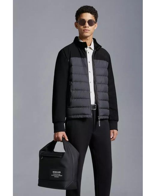 Moncler Black Nakoa Logo Patch Top Handle Bag for men