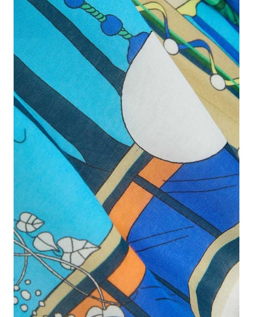 Tory Burch Blue Printed Dress