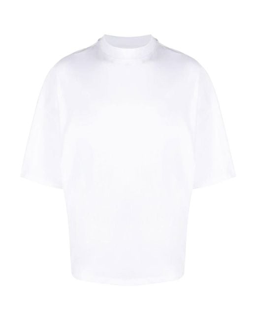 Jil Sander White Mock-Neck T-Shirt for men