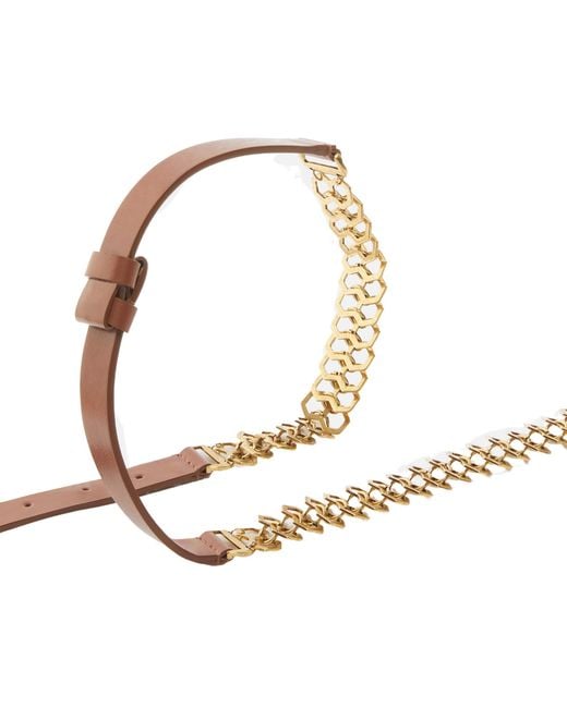 Pinko White Chain Insert Buckle Belt
