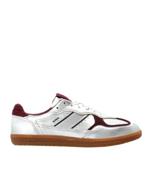 Alohas White Low-Top Lace-Up Casual Sneakers