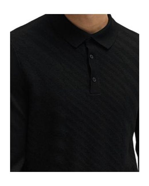 Boss Black Collarless Virgin Wool-Blend Top for men