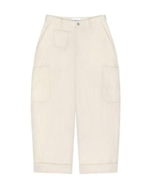 Givenchy White Cocoon Cropped Cargo Pants