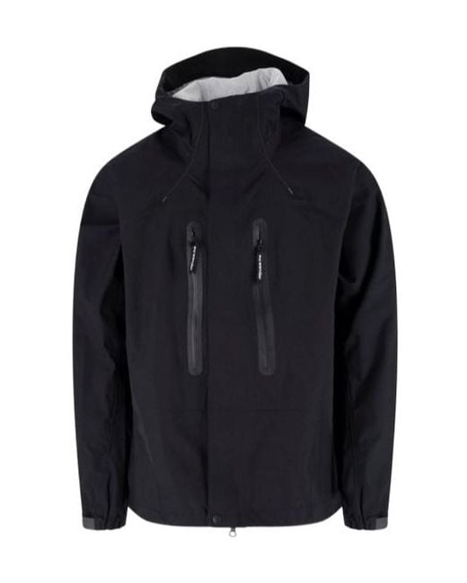 And Wander Blue Hooded Zip Performance Jacket for men