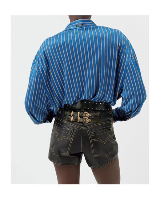 Versace Blue Viscose-Jersey Shirt
