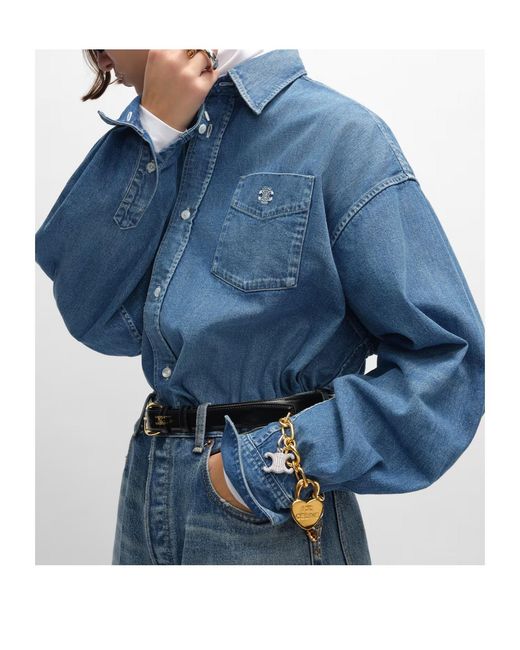 Céline Blue Denim Cotton Shirt