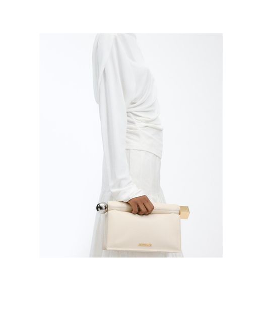 Jacquemus Natural The Rond Carré Clutch Bag