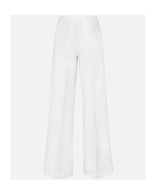 Aspesi White Wide-Leg Trousers