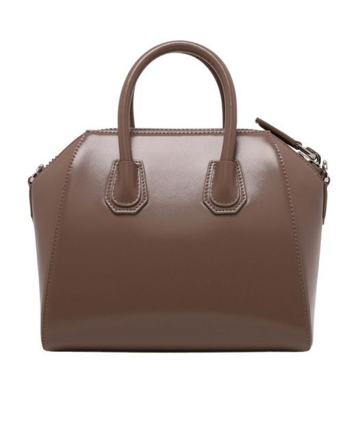 Givenchy Brown Antigona Mini Top Handle Bag