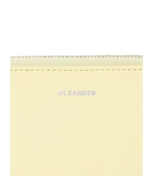 Jil Sander Natural Zipper Card Holder