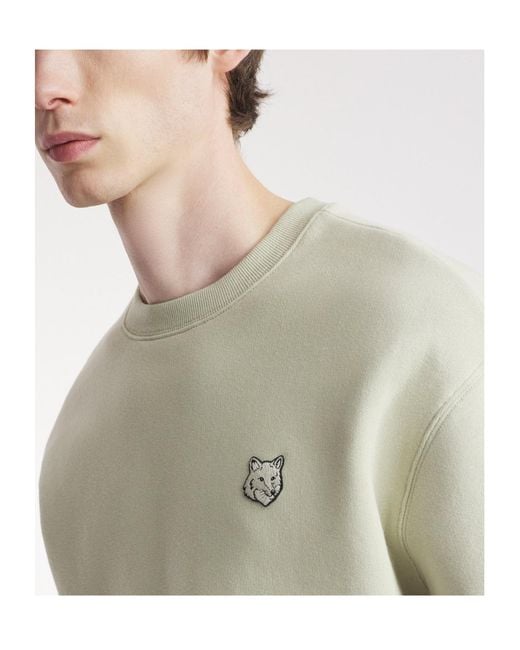 Maison Kitsuné Multicolor Maison Kitsuné Bold Fox Head Patch Crewneck Sweatshirt for men
