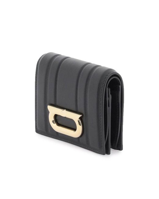 Ferragamo Blue Matrasse Embossed Purse