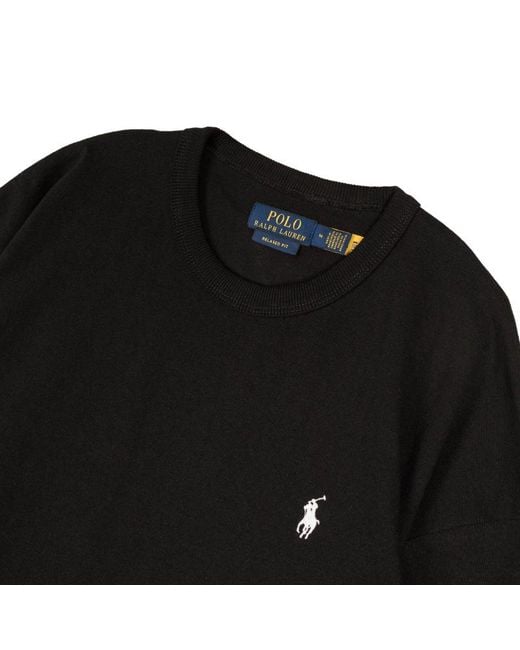 Polo Ralph Lauren Black Relaxed Long Sleeve T-Shirt for men