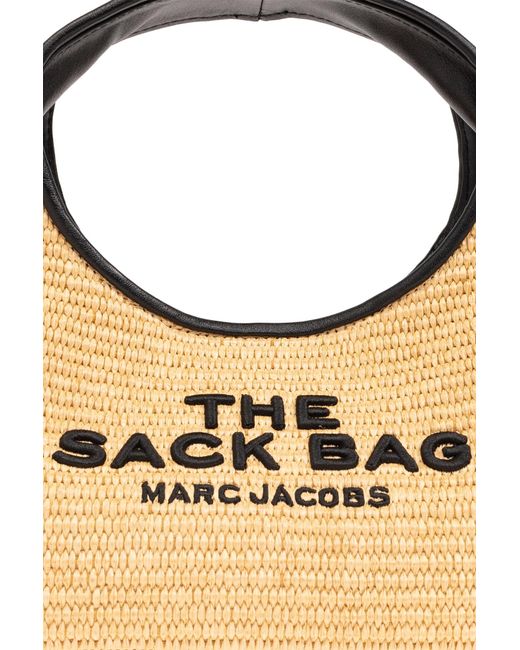 Marc Jacobs Metallic The Woven Logo Embroidered Mini Sack Bag