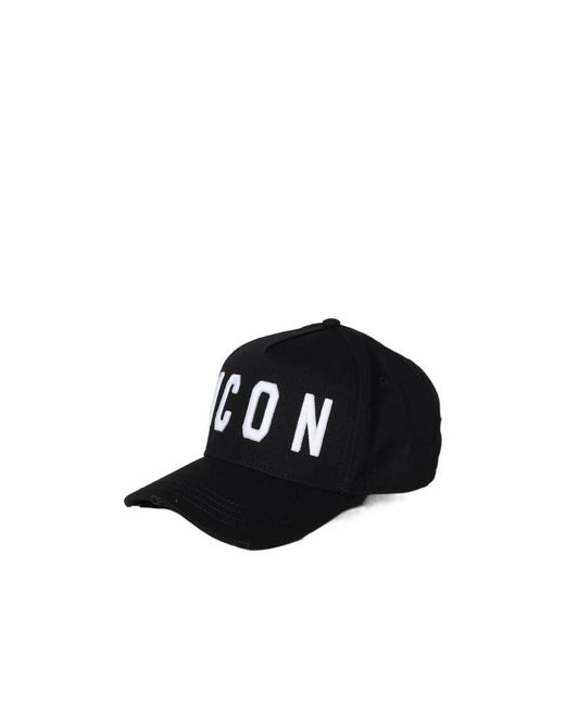 DSquared² Black Logo Baseball Cap for men