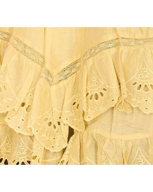 Isabel Marant Yellow Isabel Marant Étoile Jocadia Floral Lace Shorts