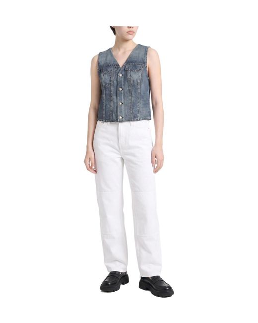 Rag & Bone Blue Denim Waistcoats