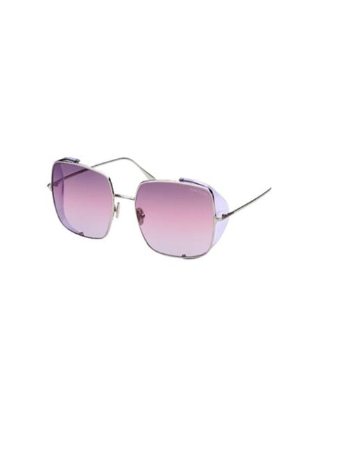 Tom Ford Purple Oversize Square-Frame Sunglasses