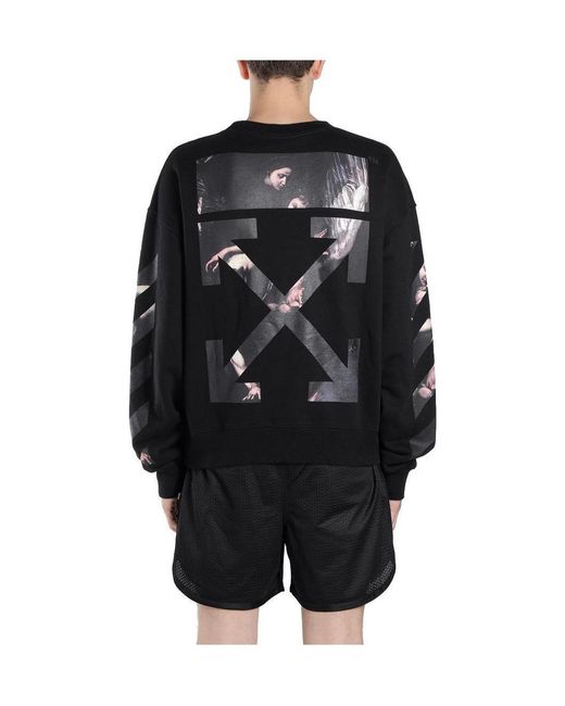 Off-White c/o Virgil Abloh Black Caravaggio Arrows Sweatshirt for men