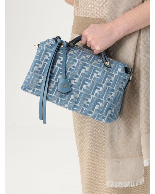 Fendi Blue By The Way Soft Medium Shoulder Bag