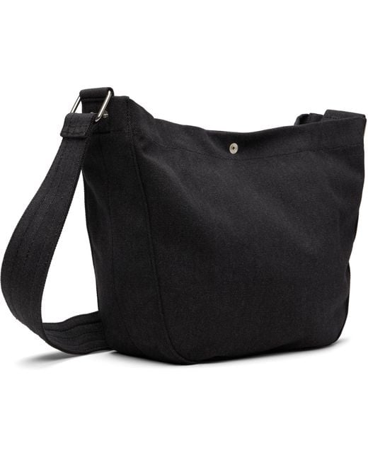A.P.C. Black Journal Small Shoulder Bag for men