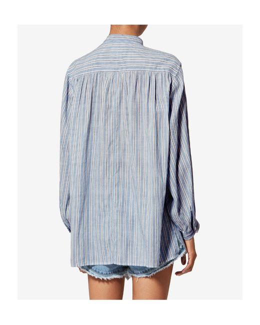 Isabel Marant Blue Isabel Marant Étoile Sapha Striped Oversized Shirt