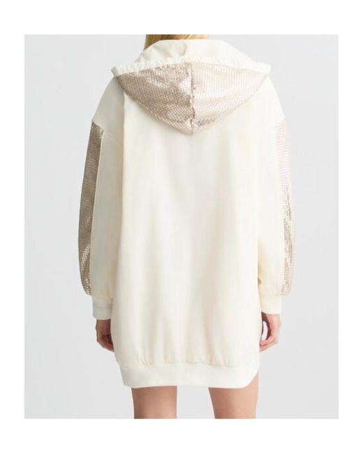 Liu Jo Natural Sequinned Parka