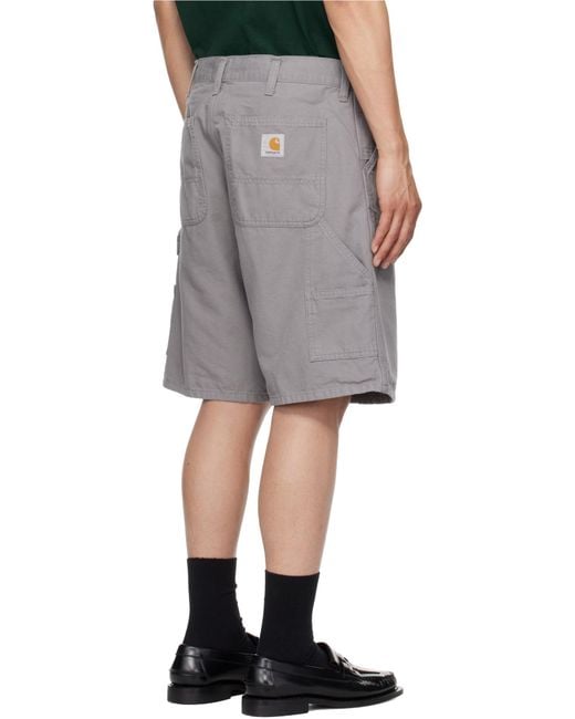 Carhartt Gray Double Knee Relaxed Fit Shorts for men