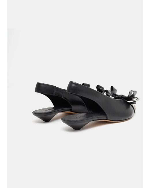 Chloé Black Bow-Detail Sandals