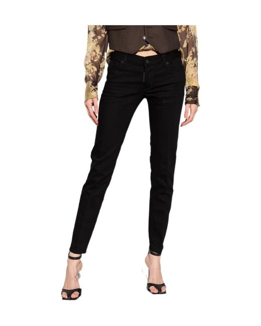 DSquared² Black Jennifer Tapered Jeans