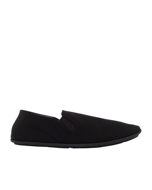 The Row Black Round-Head Flat Shoes