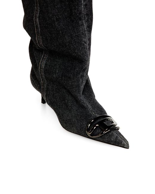 DIESEL Black D-Venus-Slouchy Knee-High Boot