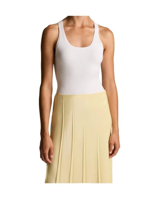 Vince Natural Milano-Stitch Scoop-Neck Sweater Tank