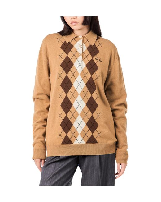 Miu Miu Brown Camel-Colored Knitted Sweater