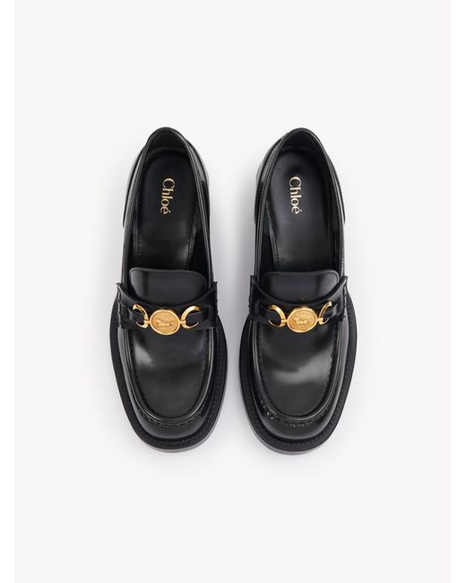 Chloé Black Chloé Dakota Heeled Loafers