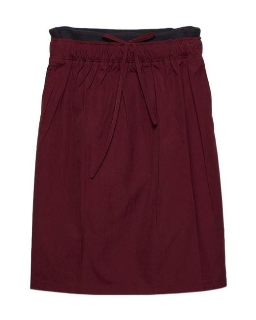 Prada Purple Poplin Midi-Skirt