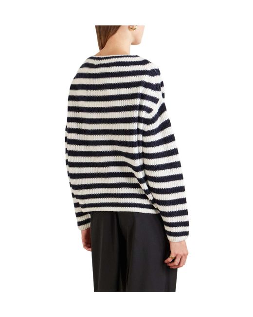 Allude Blue Cashmere-Blend Sweater