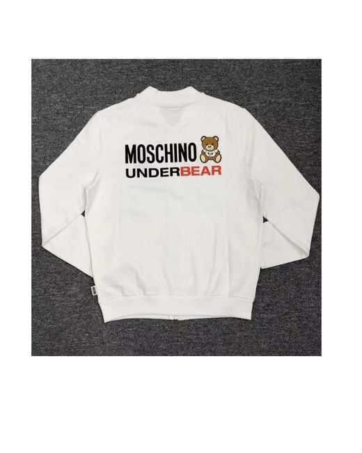 Moschino White Printed Pattern Casual Jacket