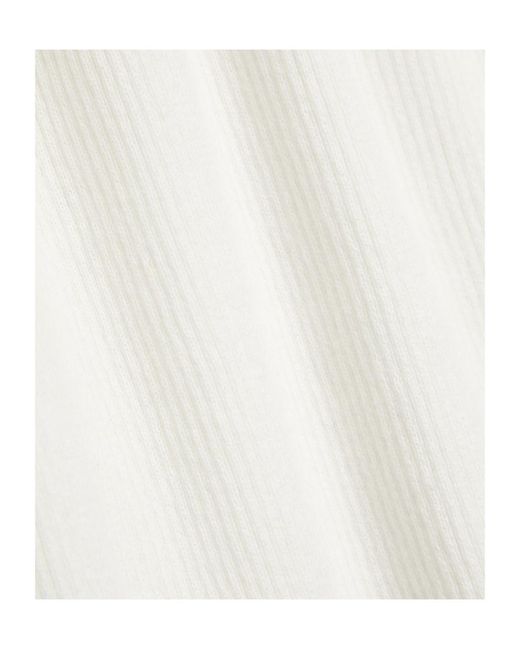 Lisa Yang White Ribbed Blended Vest