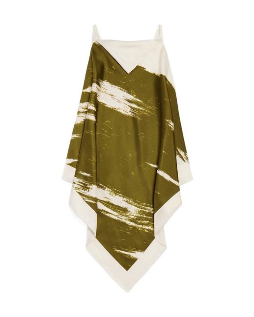 Balenciaga Green Brush Scratch Scarf Top