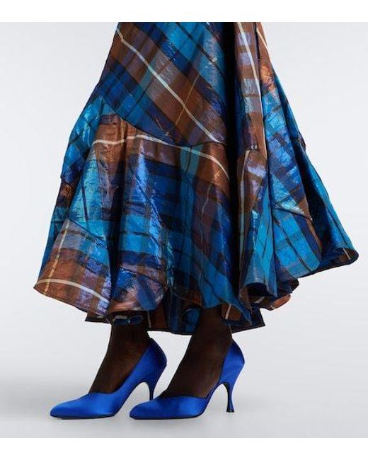 Vivienne Westwood Blue Plaid Maxi Skirt