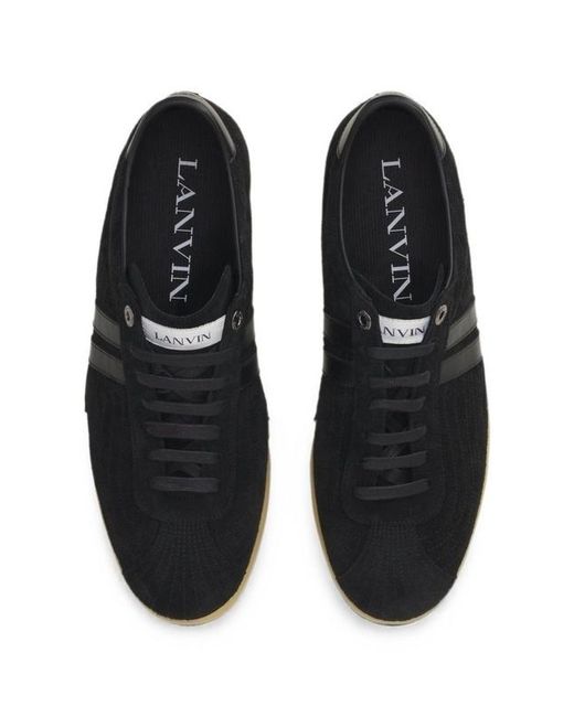 Lanvin Black Glen Low-Top Sneakers for men