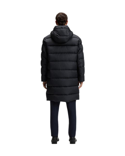 Boss Blue Solid Color Down Jacket for men