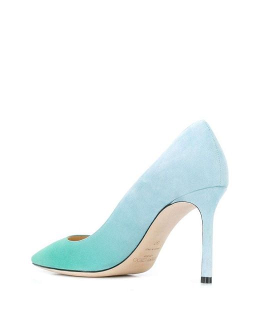 Jimmy Choo Blue Romy 85 High Heels