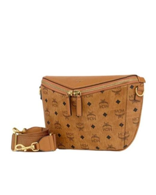 MCM Brown Small Diamant 3D Crossbody Bag for men