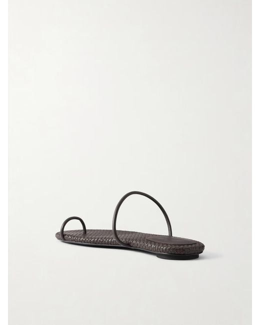 St. Agni White Woven Slippers