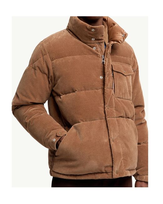 Moncler Brown Serrant Logo Patch Padded Jacket for men