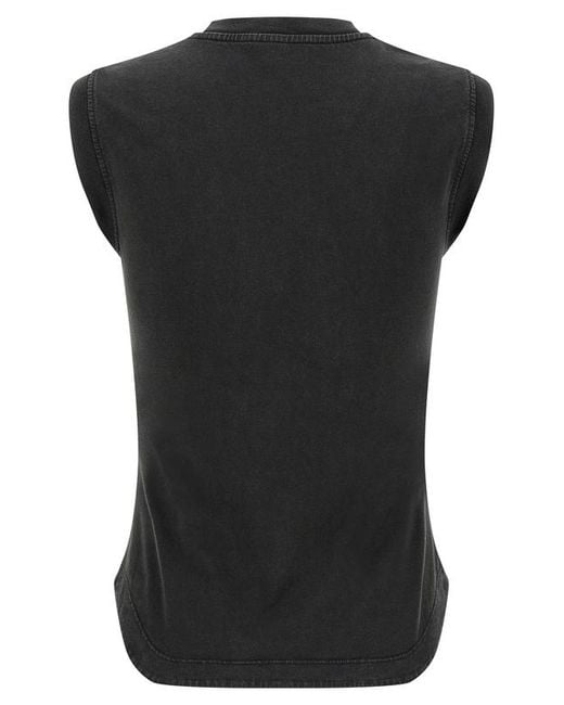 The Attico Black Round Neck Sleeveless Top