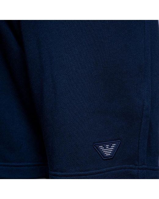 Emporio Armani Blue Elastic-Waist Shorts for men