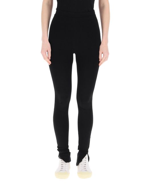 Totême Black Totême Zip Leggings Pants